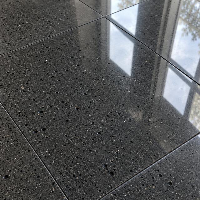 Polished basalt close up