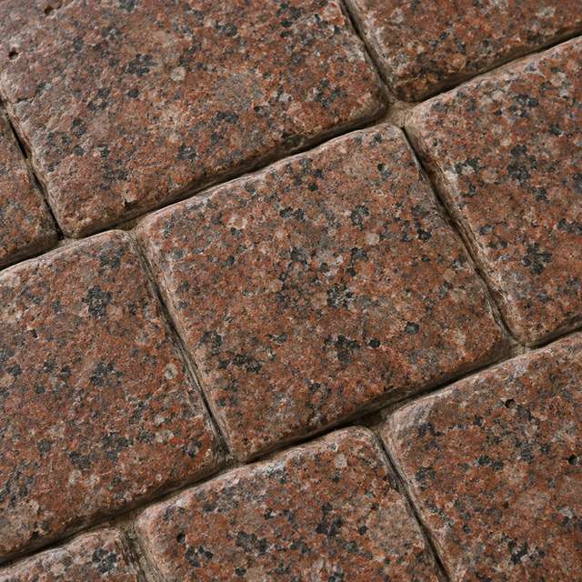Tumbled granite close up