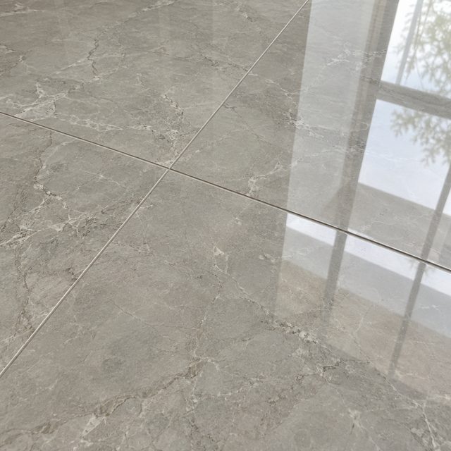 Polished porcelain tiles close up
