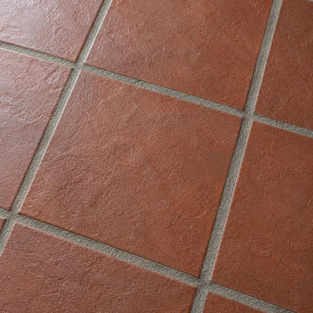Textured quarry tiles close up