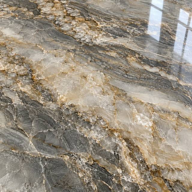 Polished quartzite close up
