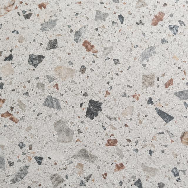 Sandblasted terrazzo close up