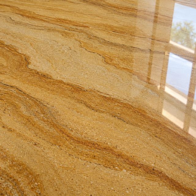 Polished sandstone close up