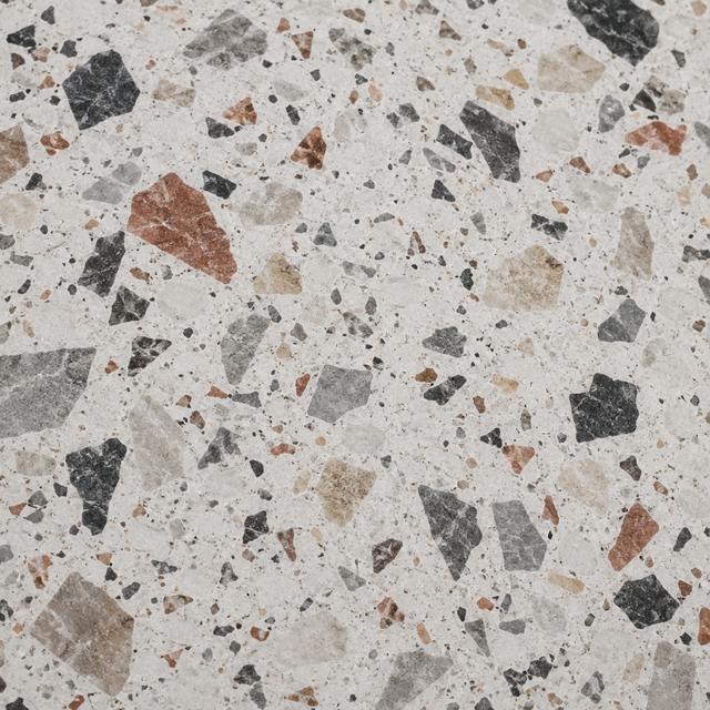 Honed terrazzo close up